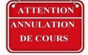 Cours annulé