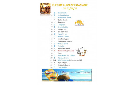 PLAYLIST AUBERGE ESPAGNOLE DE FIN DE SAISON